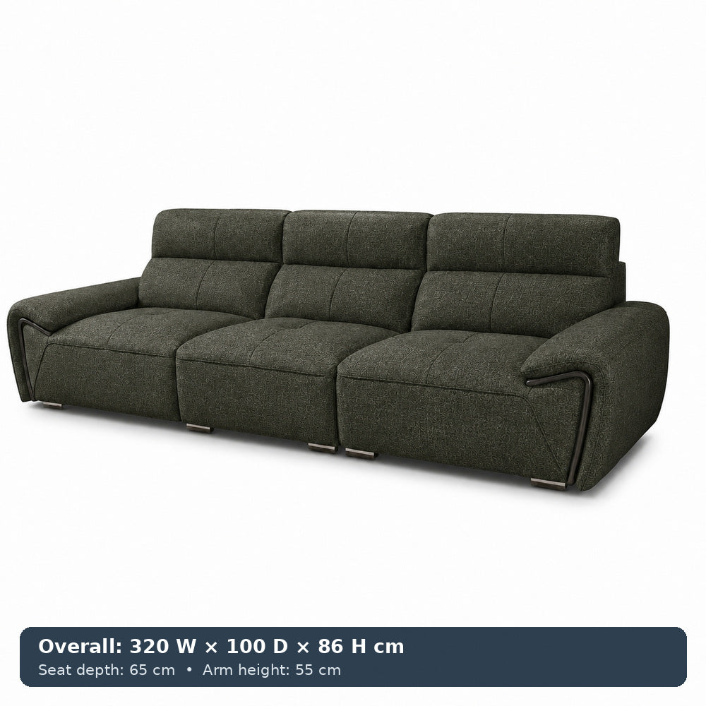 George Sculpted-Arm Sofa