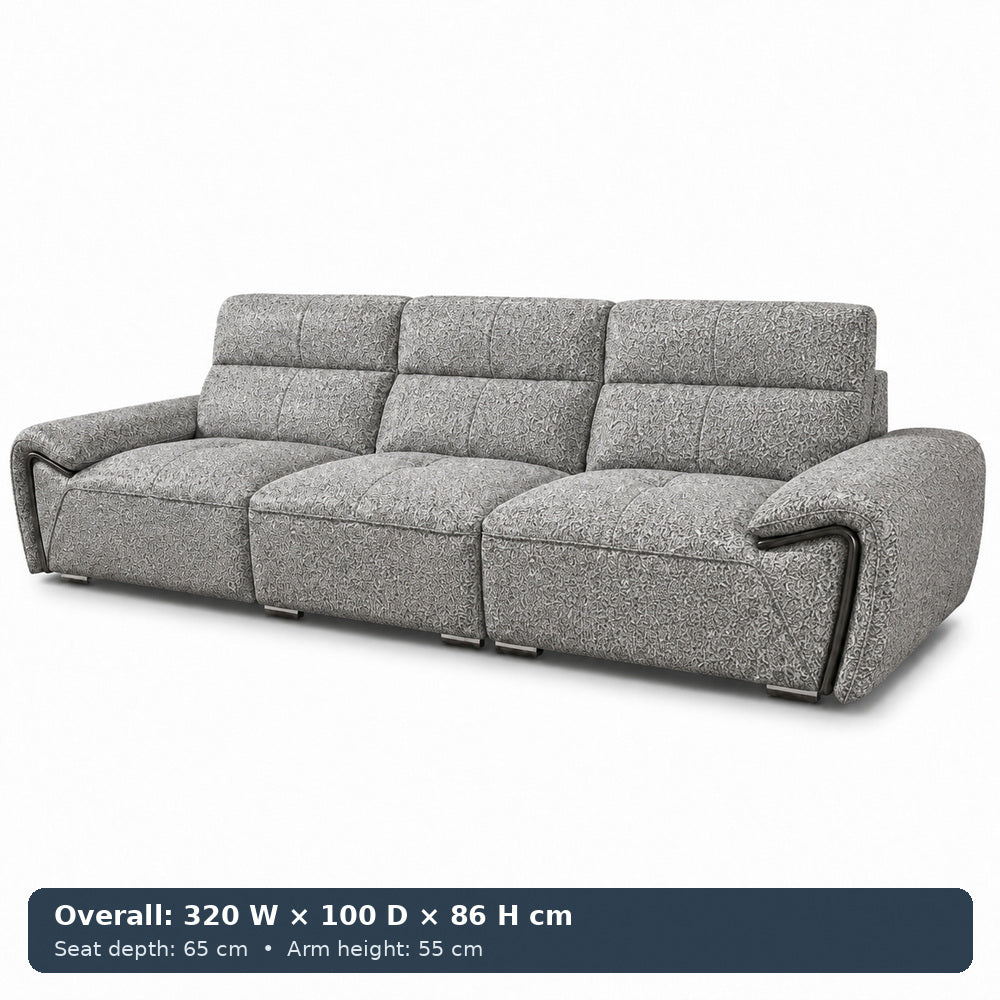 George Sculpted-Arm Sofa