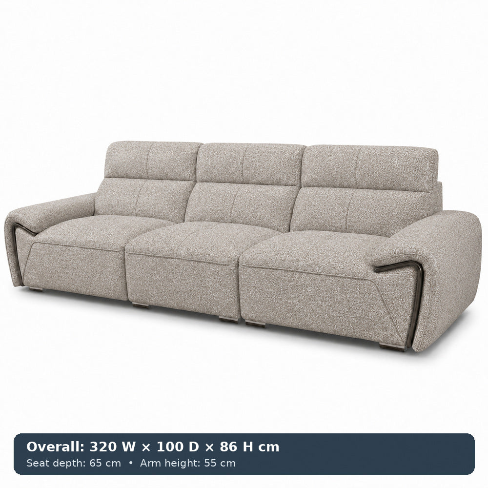 George Sculpted-Arm Sofa