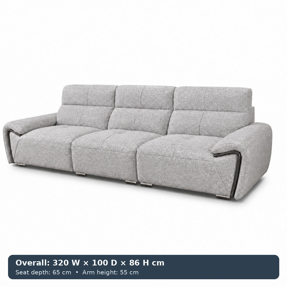 George Sculpted-Arm Sofa