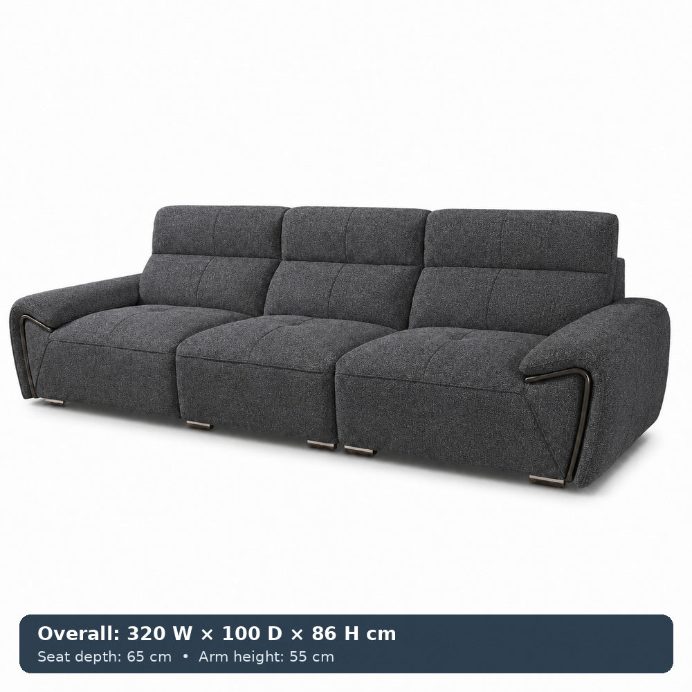 George Sculpted-Arm Sofa