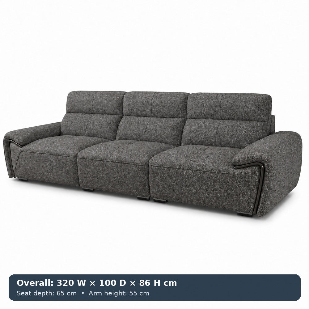 George Sculpted-Arm Sofa