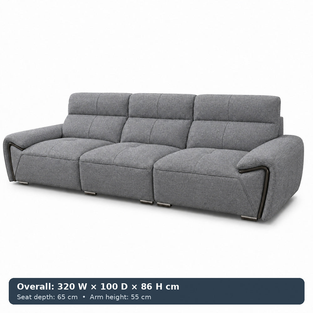George Sculpted-Arm Sofa