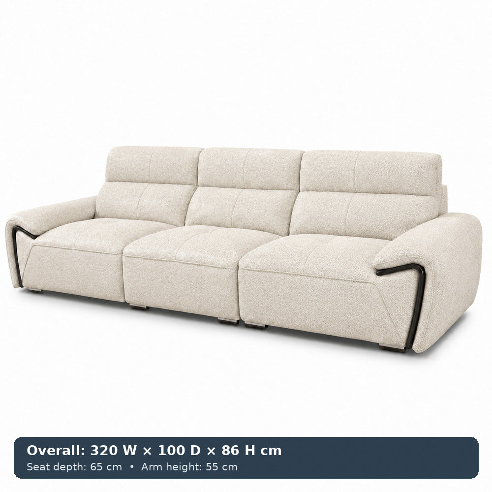 George Sculpted-Arm Sofa