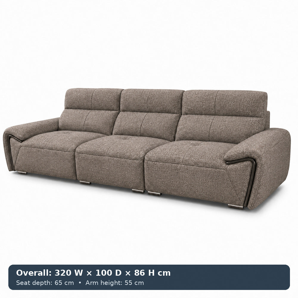 George Sculpted-Arm Sofa