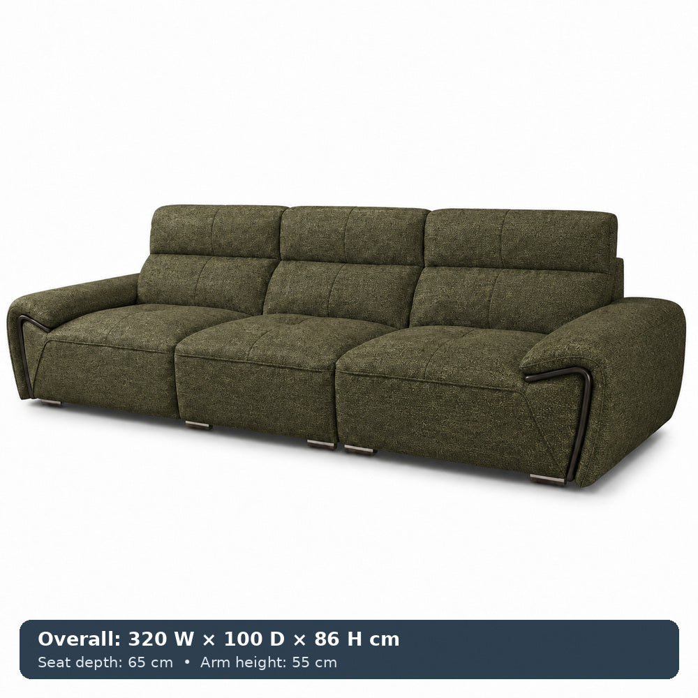 George Sculpted-Arm Sofa