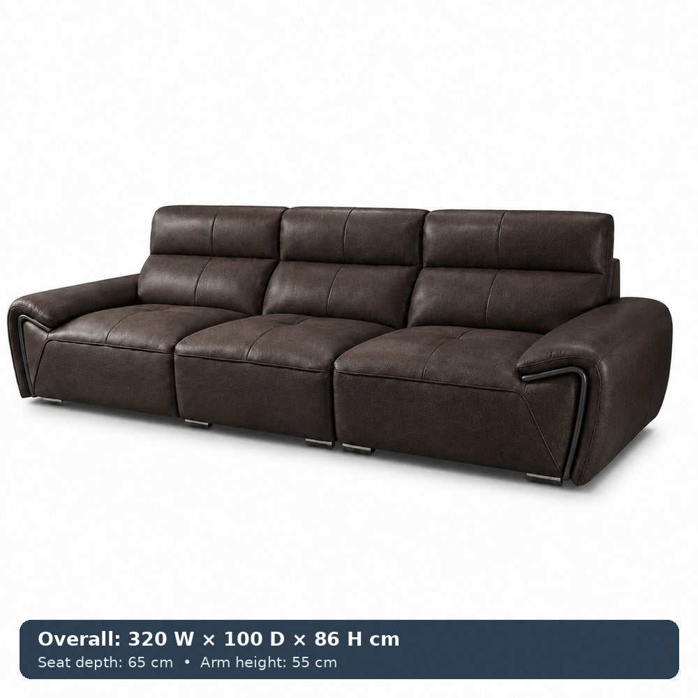George Sculpted-Arm Sofa