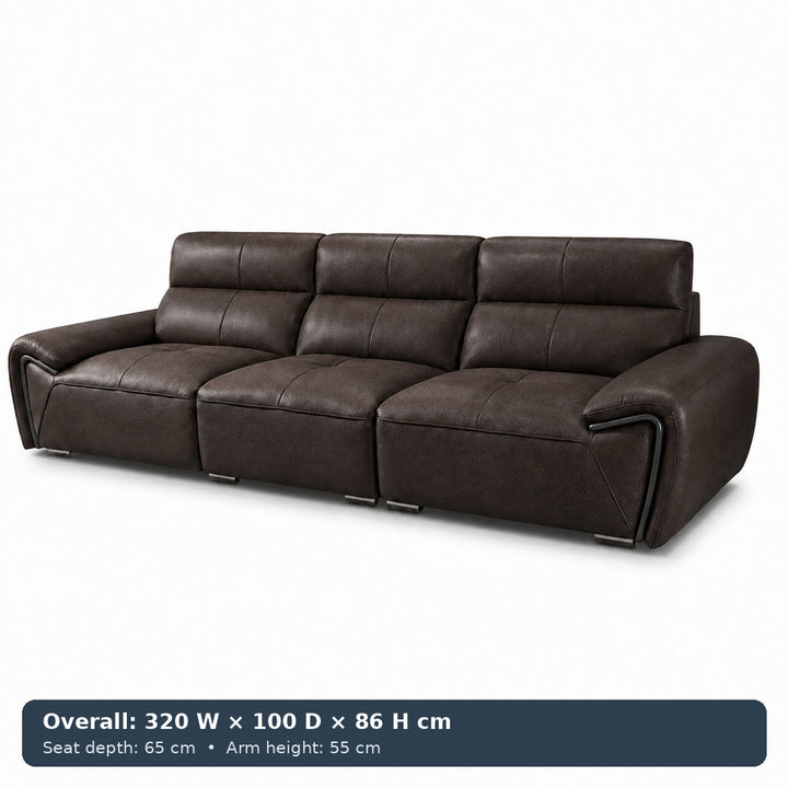 George Sculpted-Arm Sofa