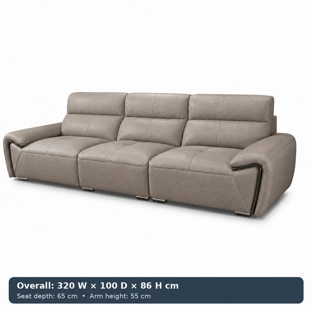 George Sculpted-Arm Sofa