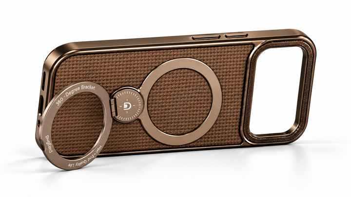 IP17PRO003GOLDEN folding ring opened with fixed base ring visible