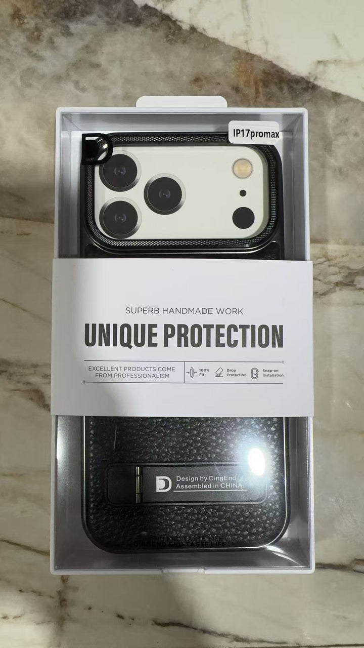 Black iPhone 17 Pro Max case retail packaging