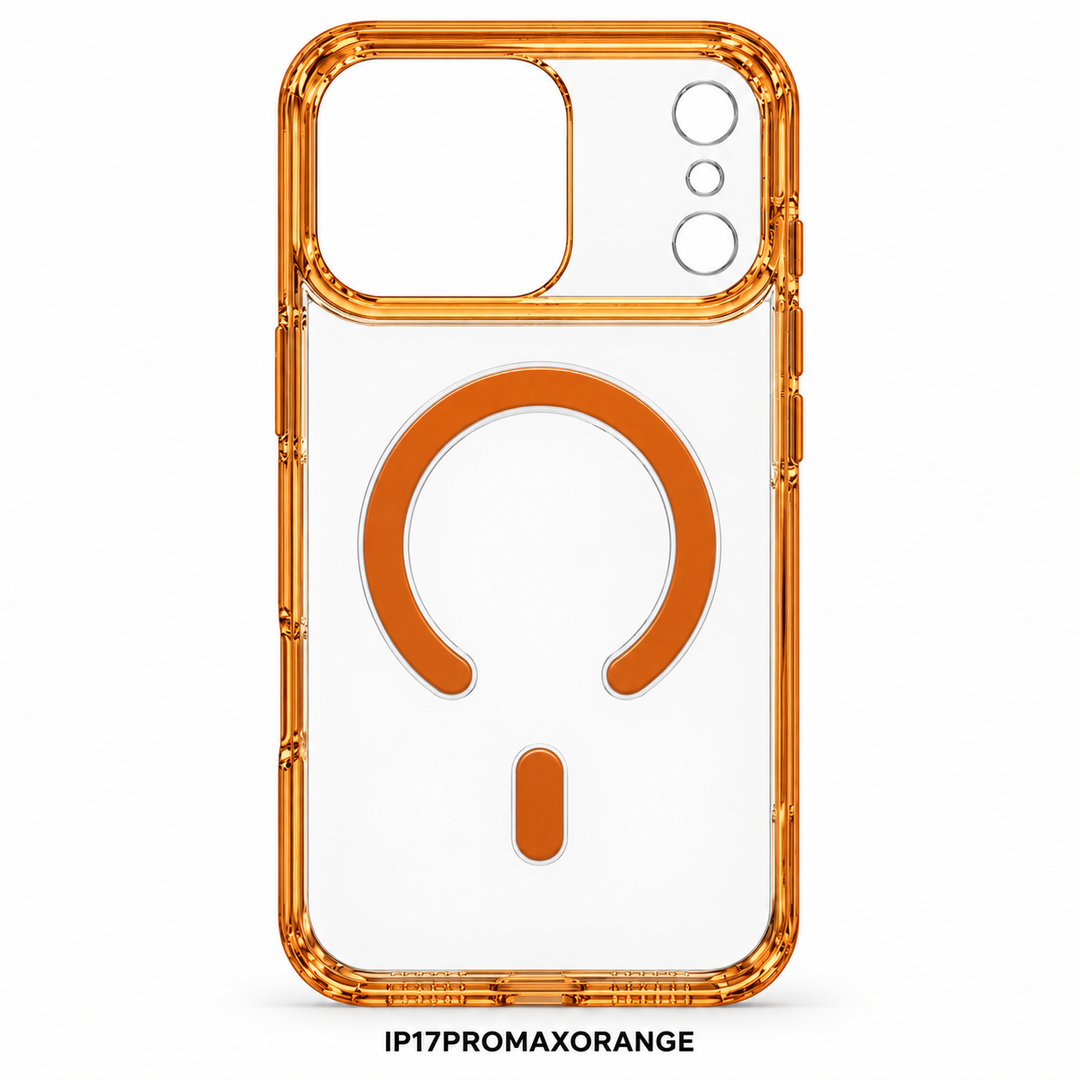 Orange clear case for iPhone 17 Pro Max