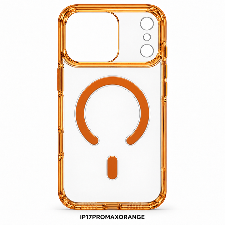Orange clear case for iPhone 17 Pro Max