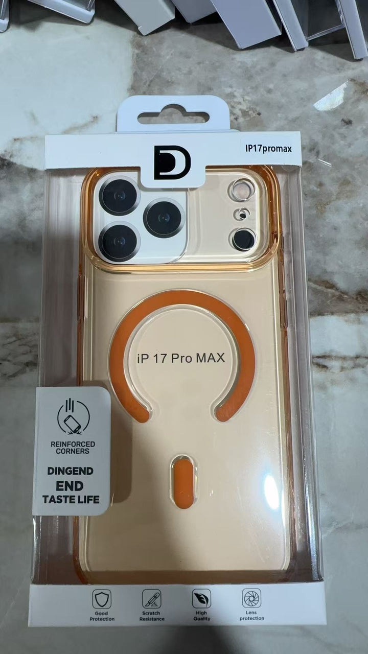 Orange clear case for iPhone 17 Pro Max