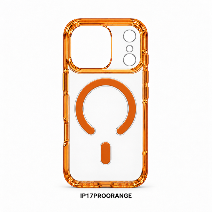 Orange clear case for iPhone 17 Pro
