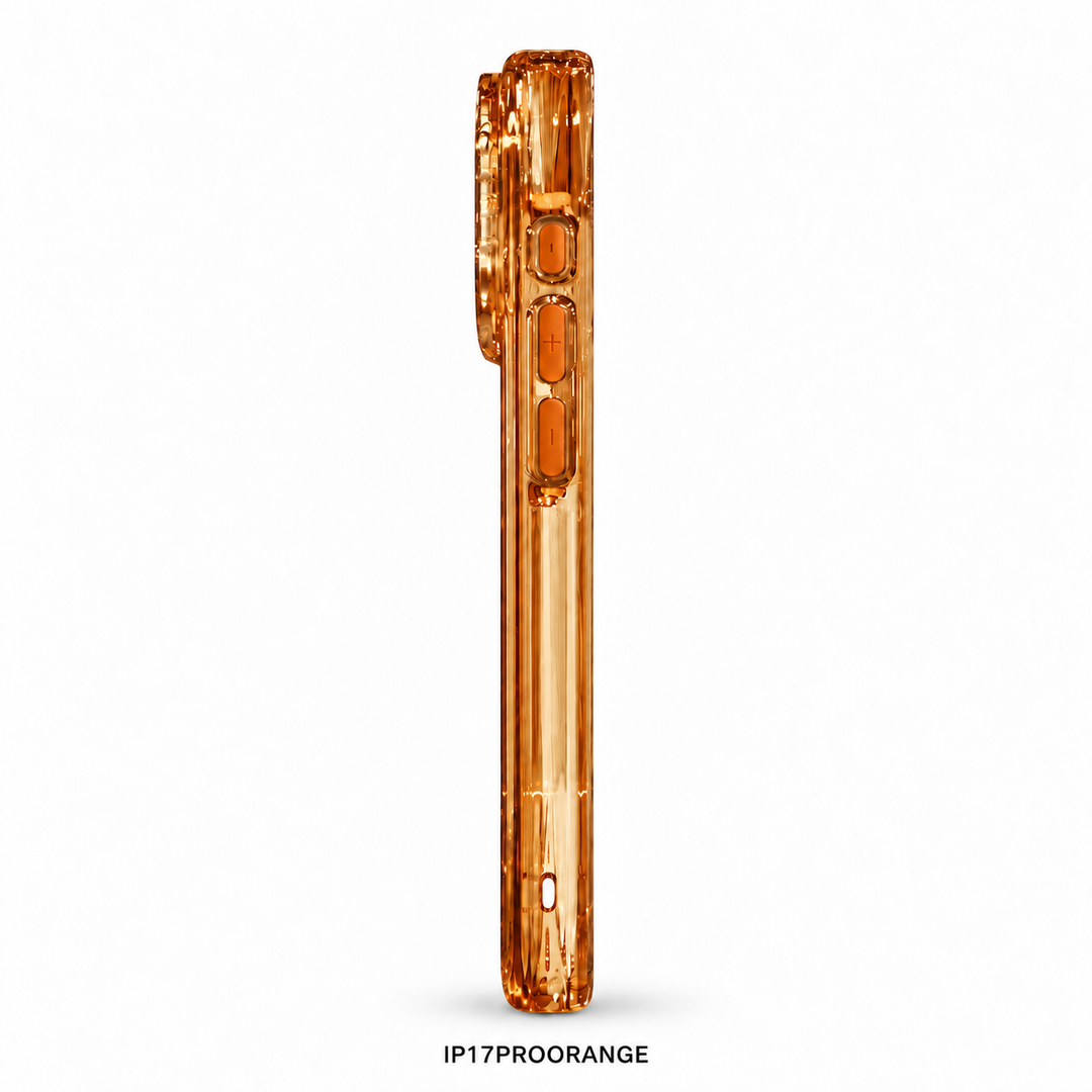 Orange clear case for iPhone 17 Pro