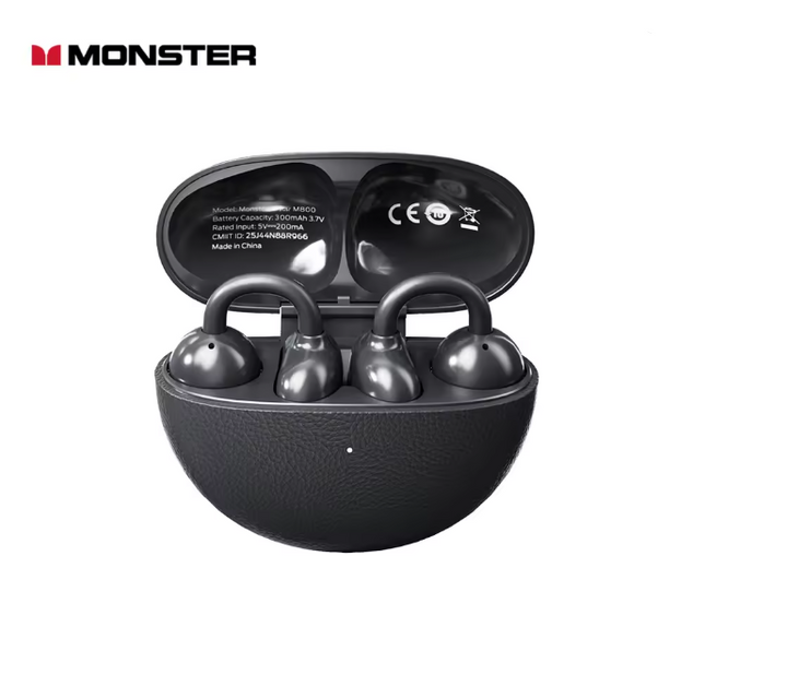 Monster M800 Open-Ear Wireless Earbuds,Black/Purple