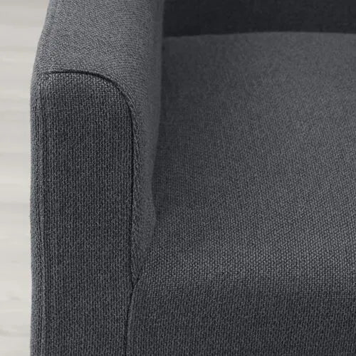 Ikea SAKARIAS fabric chair with armrests , black-Sporda dark grey