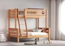 Solid Wood Double &amp; Single Bunk Bed with Mattresses