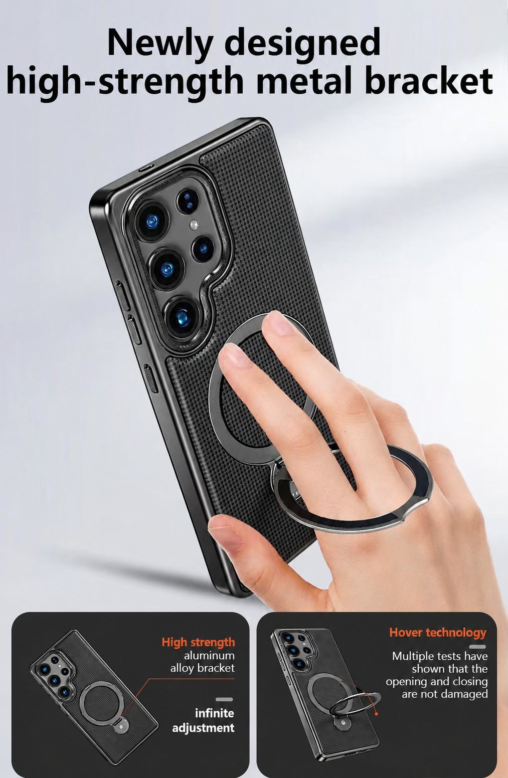 Black case bracket