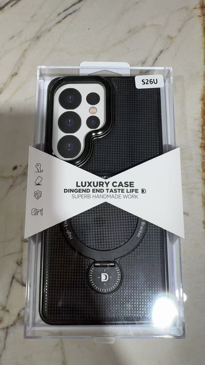 S26 Ultra black ring stand case actual packaging labelled S26U