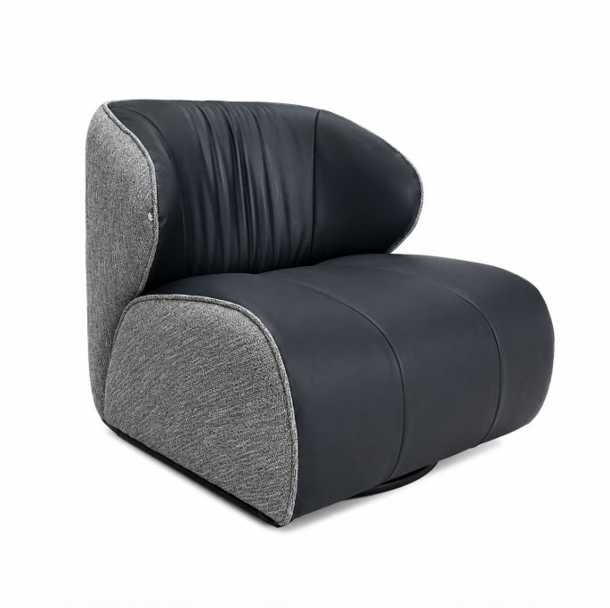 Taptizontan armchair,Lounge Chair, grey+black