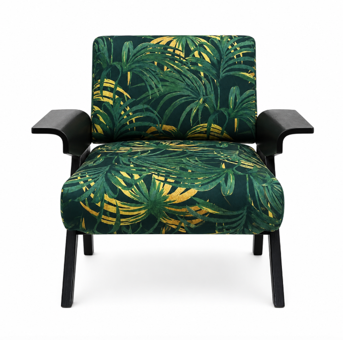 Yangshibari Forest Green Lounge Chair – Modern Accent Armchair