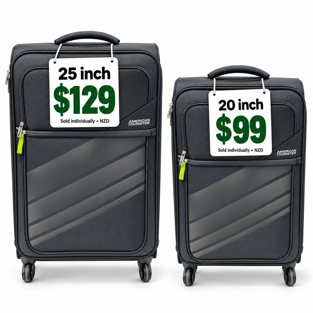 American Tourister charcoal suitcase 25 inch $129 and 20 inch $99 sold individually