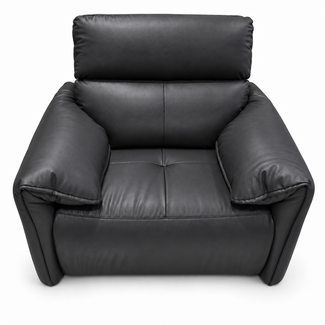 Benjamin Electric Recliner - Vegan Leather 01 - Charcoal Black