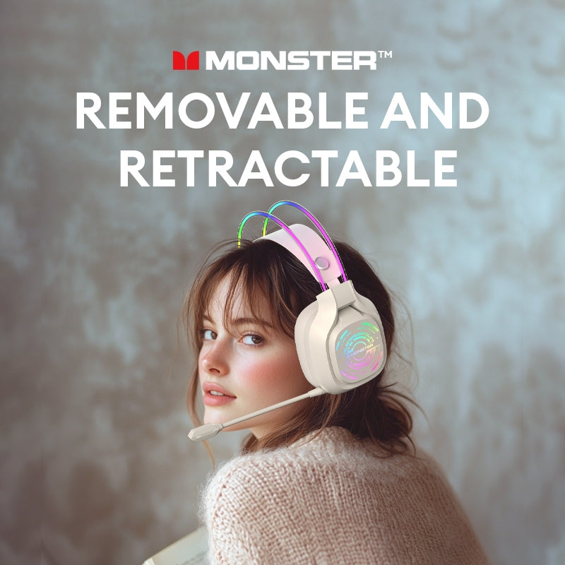Monster Maxstar MQH09 Wireless Gaming Headset,white