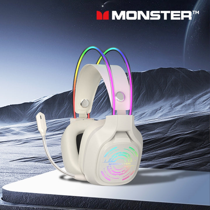 Monster Maxstar MQH09 Wireless Gaming Headset,white