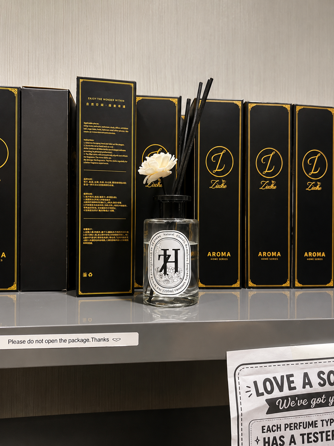 200ml Luxury Reed Diffuser – Long Lasting Home Fragrance Aroma Diffuser with Decorative Flower
