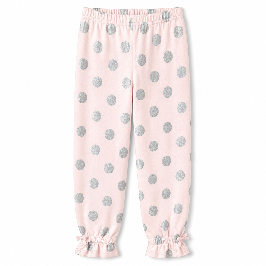 Kids Pink Polka Dot Lounge Pants