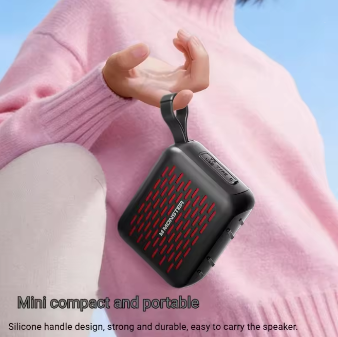 Monster ES01 Outdoor portable Bluetooth speaker, subwoofer 10H FM 8W 1800mAh Supports Bluetooth, USB flash drive and TF card