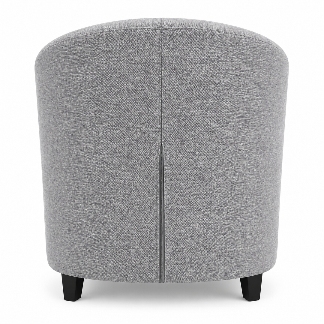 Grey armchair rear view