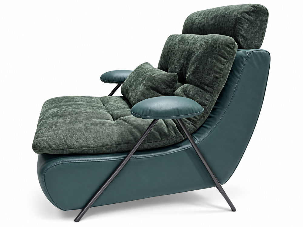 Green chair side view