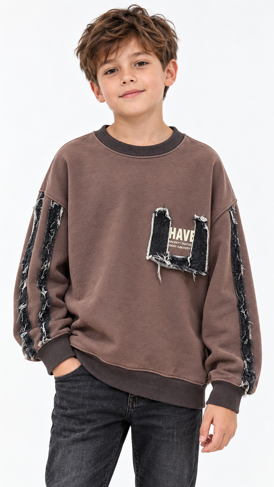 8037 AI-generated child model wearing illustration