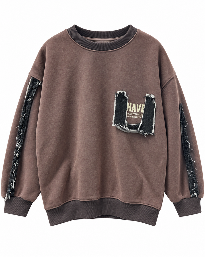8037 cocoa brown sweatshirt front