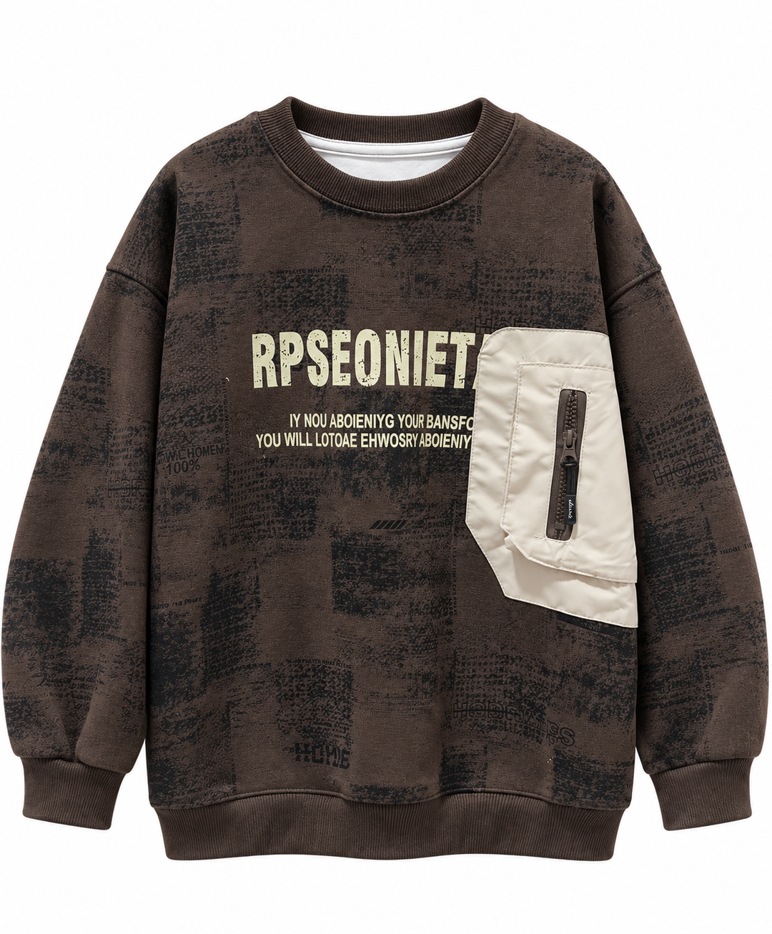 Brown 8068-2 graphic sweatshirt front