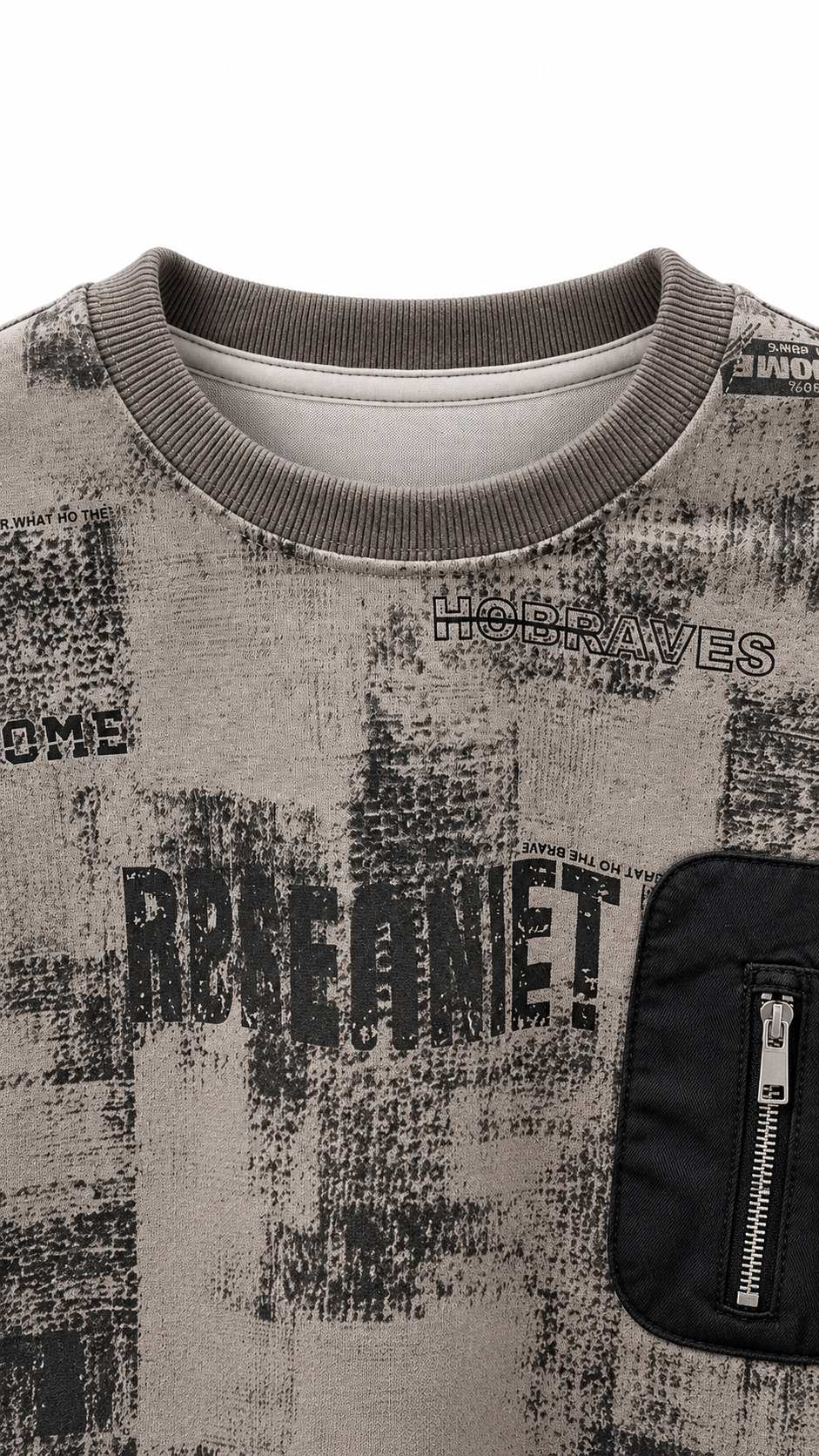 8068 ribbed collar detail