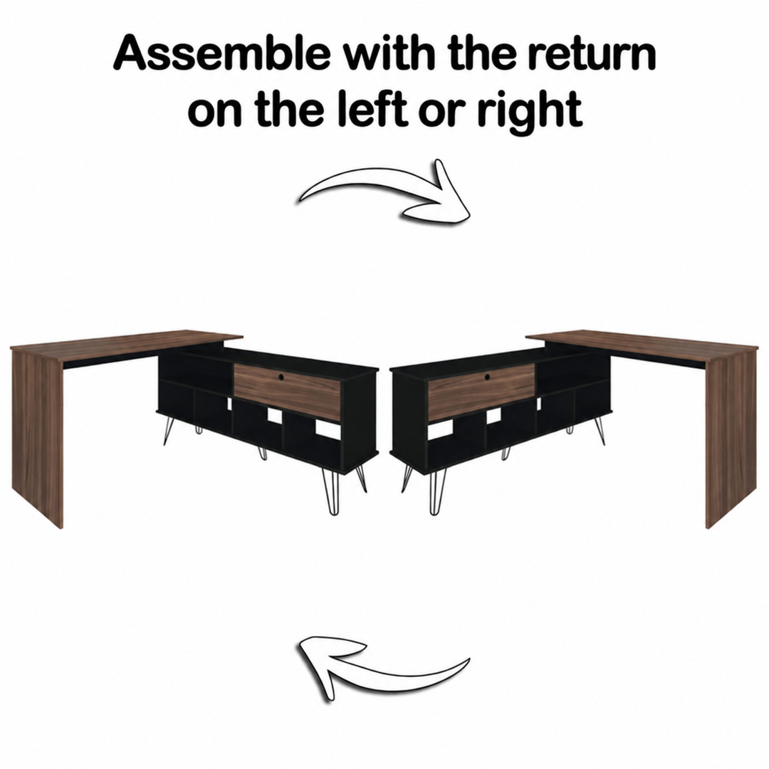 Mossoro desk left or right assembly