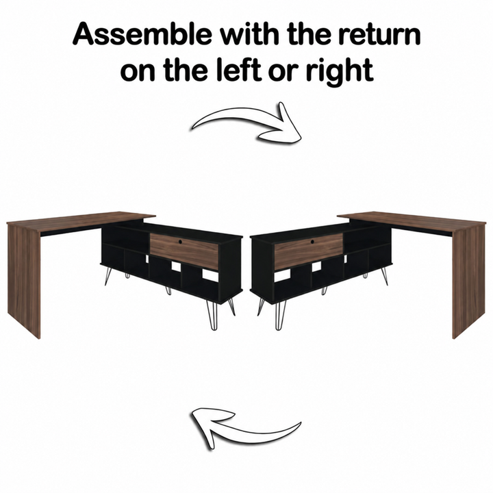 Mossoro desk left or right assembly