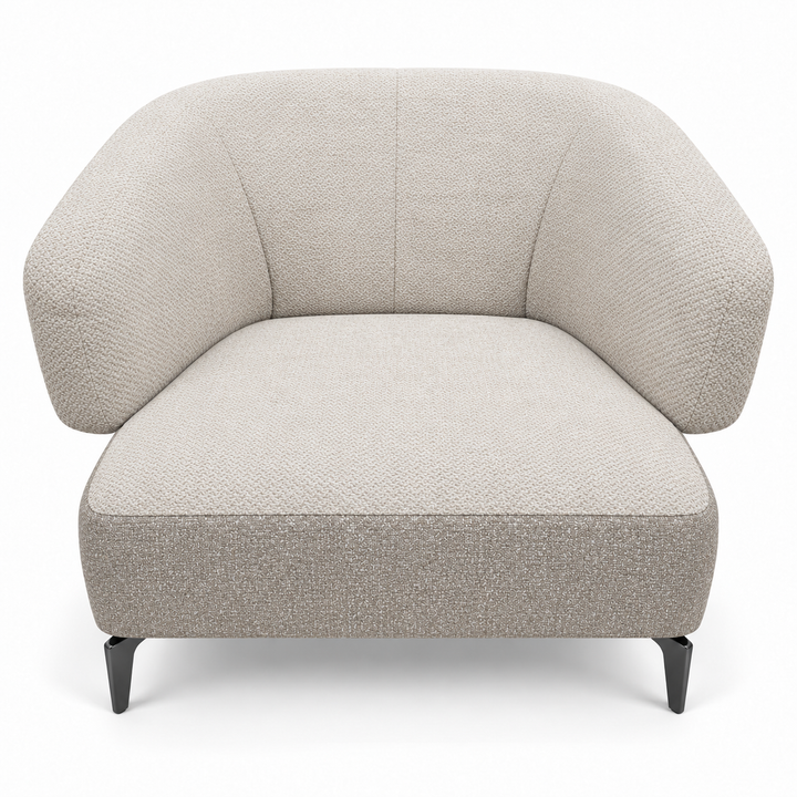 Ruby combination 11: top and curved back/arms puro-21; lower base mora-24-light-greige. Upholstery visualisation.
