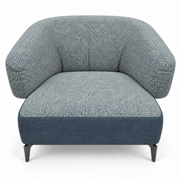 Ruby combination 30: top and curved back/arms mora-89-teal-blue; lower base monelli-87-deep-navy. Upholstery visualisation.