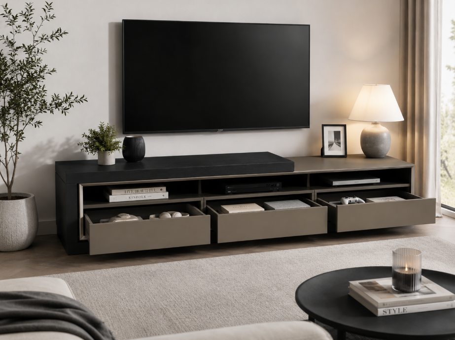 Amaravik Entertainment Unit | Premium Modern TV Stand | Designer Entertainment Centre