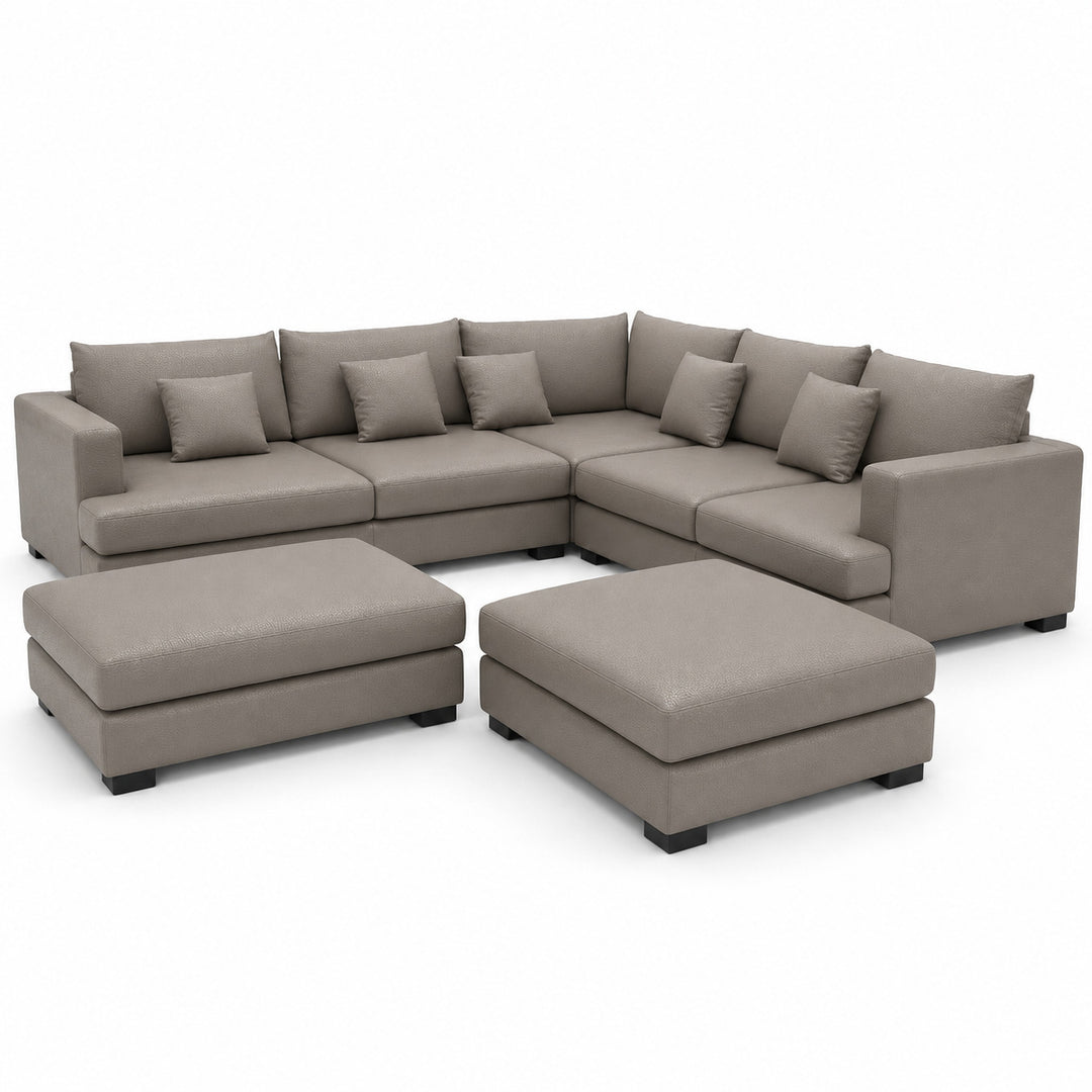 Sofa 02 Custom Upholstery Corner Sofa with 2 Ottomans