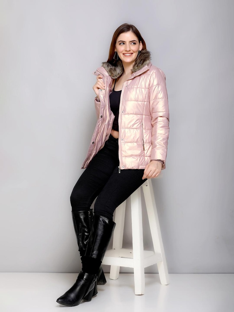 Ladies Medium Length Fancy Jacket - RR24101-RR24101-PINK-L