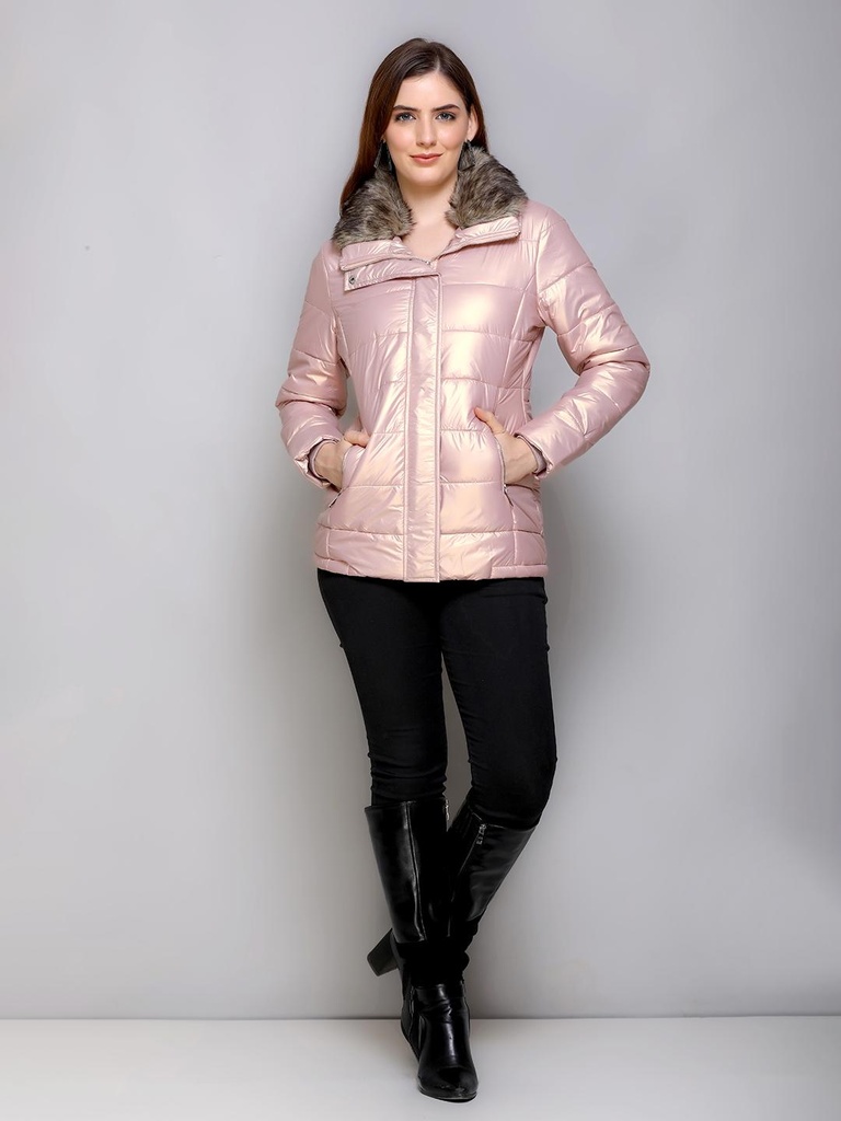 Ladies Medium Length Fancy Jacket - RR24101-RR24101-PINK-L