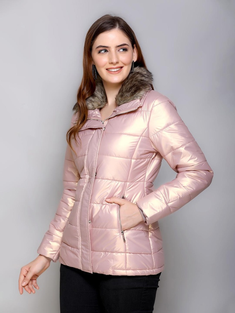 Ladies Medium Length Fancy Jacket - RR24101-RR24101-PINK-L