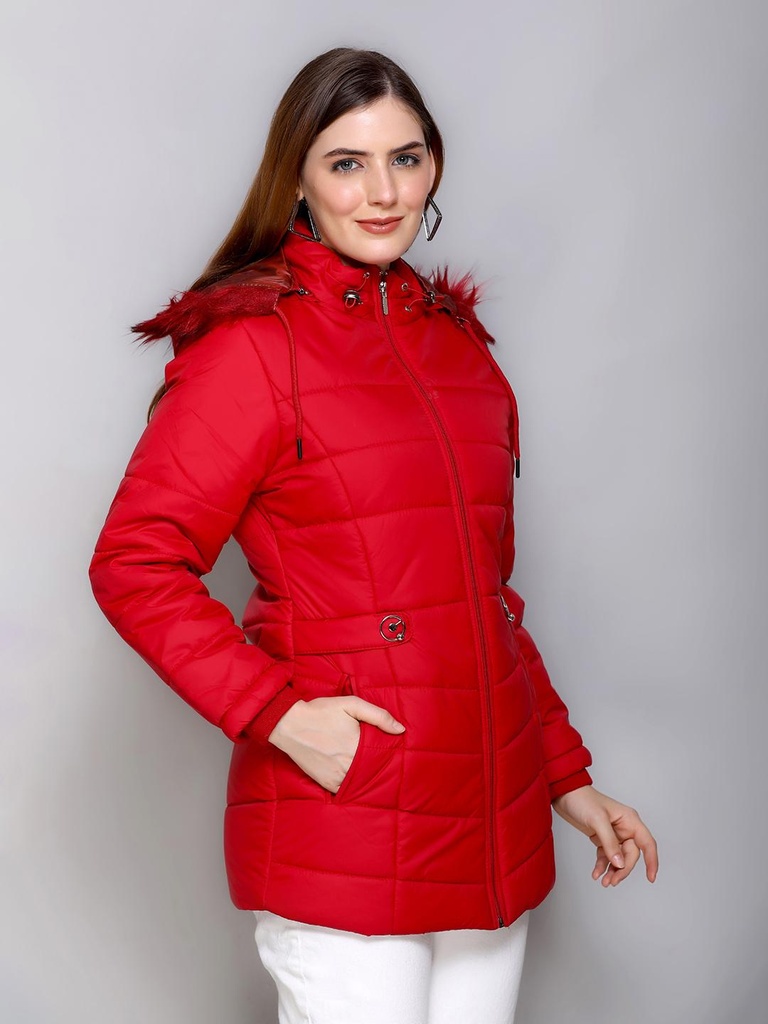 Ladies Medium Long Length Jacket - BA479-BA479-RED-L